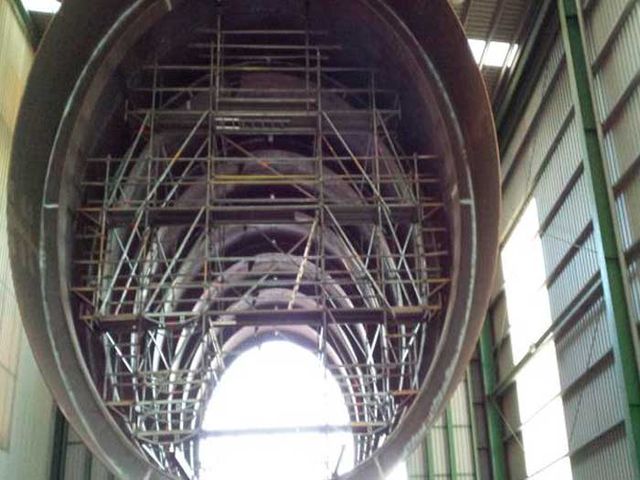 Circulo de estructura de andamios para industria 
